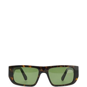 Facehide Green Broken Vision Rectangle-Frame Sunglasses