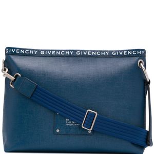 メンズ Givenchy ロゴ クラッチバッグ ブルー