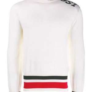 メンズ Just Cavalli ロゴ タートルネック セーター ホワイト