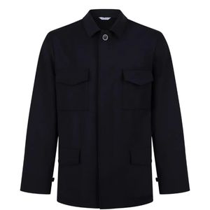 Boglioli Blue Buttoned Flap Jacket for men