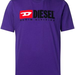 メンズ DIESEL T-just-division Tシャツ パープル