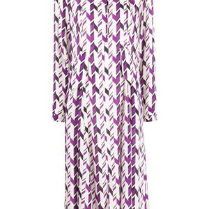 Dorothee Schumacher White Geometric Pattern Midi Dress