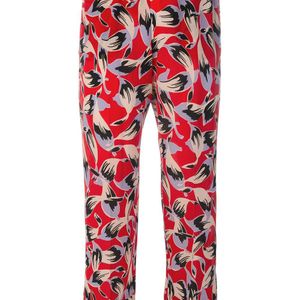 Pantaloni crop con stampa di N°21 in Rosso