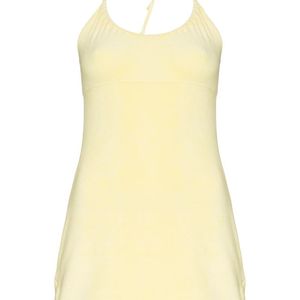 Frankie's Bikinis Mini-jurk Met Halternek in het Geel