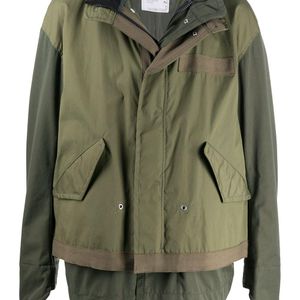 メンズ Sacai オーバーサイズ ウィンドブレーカー グリーン