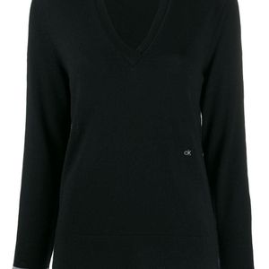 Calvin Klein Vネック セーター ブラック