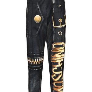 メンズ Moschino ロゴ トラックパンツ ブラック