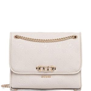 Guess Natural Anise Logo-Embossed Shoulder Bag