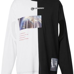 Burberry Oversized-T-Shirt mit Print in Schwarz für Herren