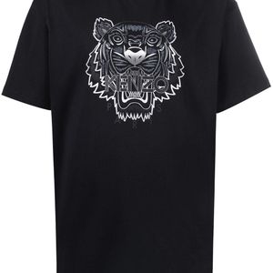 メンズ KENZO タイガーモチーフ Tシャツ ブラック