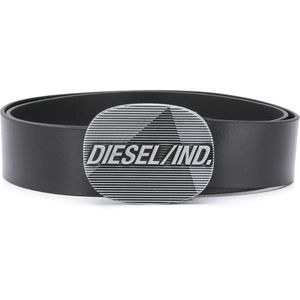 メンズ DIESEL ロゴバックル ベルト ブラック