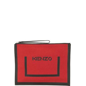 KENZO ロゴ クラッチバッグ レッド