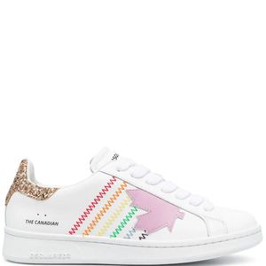 DSquared² White Boxer Contrast-Stitch Sneakers