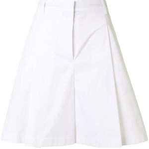 Maison Kitsuné Aライン プリーツスカート ホワイト