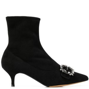 Tabitha Simmons Oscar Embellished Sock Boots in het Zwart