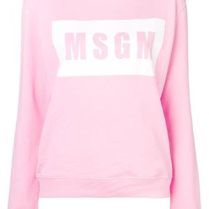 MSGM ロゴ スウェットシャツ ピンク