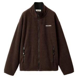 Miu Miu Brown Fleece Blouson Jacket