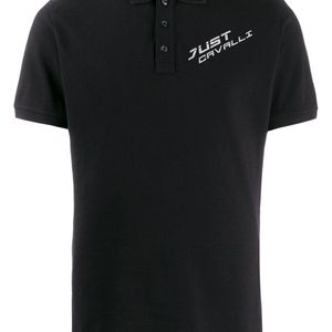 メンズ Just Cavalli ロゴ ポロシャツ ブラック