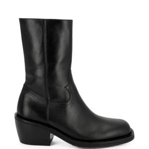 Dries Van Noten Black High Leather Boots for men