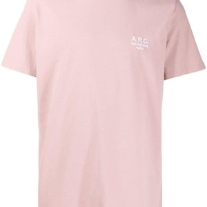 メンズ A.P.C. ロゴ Tシャツ ピンク