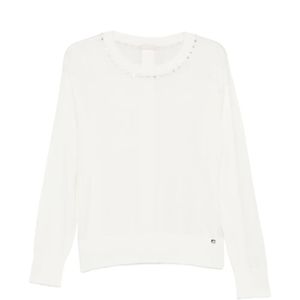 Liu Jo White Embellished Sweater