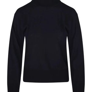 Daniele Fiesoli Blue Turtleneck Ribbed Knit