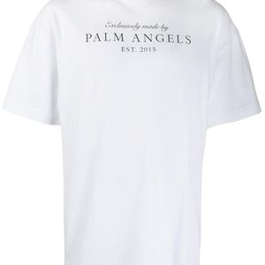 メンズ Palm Angels クルーネック Tシャツ ホワイト