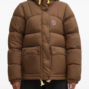 Fjallraven Brown Logo-Patch Padded Jacket