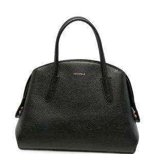 Coccinelle Black Tylde Grained Leather Tote Bag