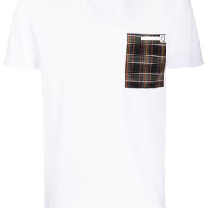 メンズ Les Hommes チェックポケット Tシャツ ホワイト