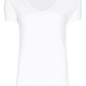 Skin Vネック Tシャツ ホワイト