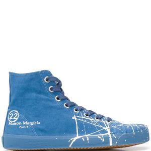 Maison Margiela Blau High-Top-Sneakers mit Tabi-Kappe