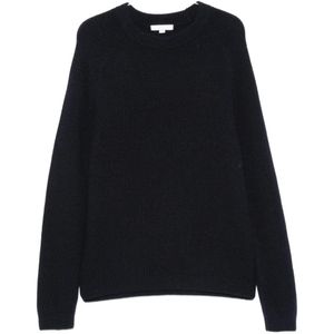 Malo Black Ribbed-Knit Raglan-Sleeve Sweater for men