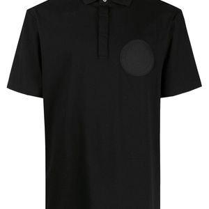 メンズ Emporio Armani ロゴパッチ ポロシャツ ブラック