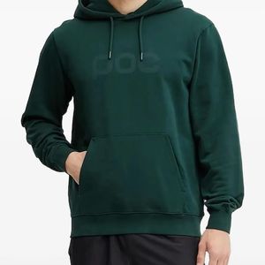 Poc Green Logo-Embroidered Hooded Sweater for men