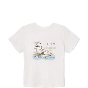Re/done White Graphic-Print T-Shirt