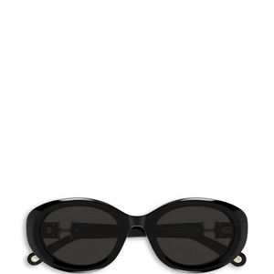 Chloé Black Lunettes De Soleil À Monture Ovale