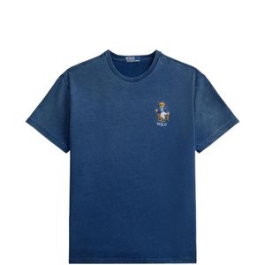 Polo Ralph Lauren Blue Embroidered-Logo T-Shirt for men