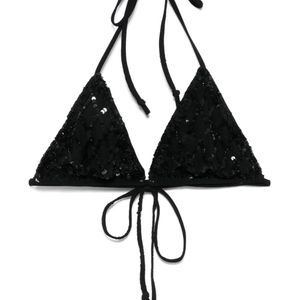 P.A.R.O.S.H. Black Gradient Bikini Top