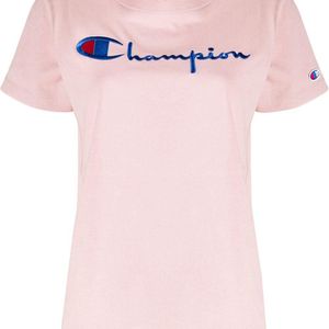Champion ロゴ Tシャツ ピンク