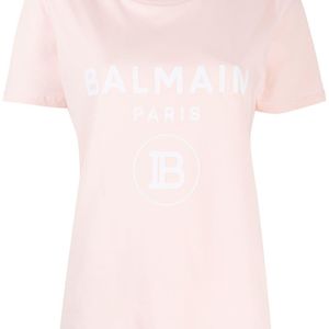 Balmain ロゴプリント Tシャツ ピンク