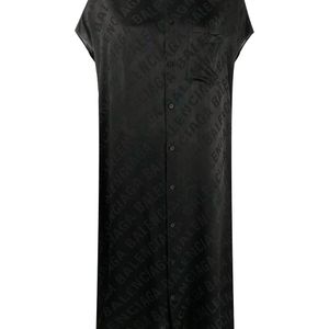 Balenciaga ロゴ シャツドレス ブラック