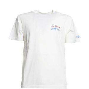 Mc2 Saint Barth White T-Shirt Portland À Imprimé Hôtel for men