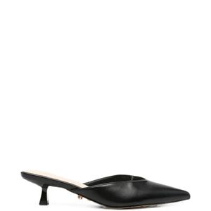 Twentyfourhaitch Black Malagueta Pointed-Toe Mules