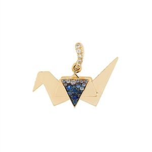 Origami sapphire and diamond pendant Aurelie Bidermann de color Metálico