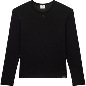 Courreges Black Mesh-Design Long-Sleeve T-Shirt for men