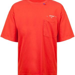 Off-White c/o Virgil Abloh T-Shirt mit Print in Rot für Herren