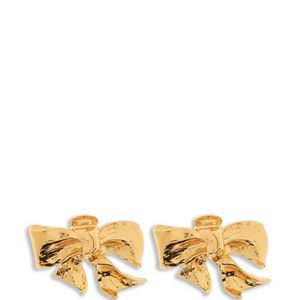 Moschino Metallic Bow-Detail Clip-On Earrings