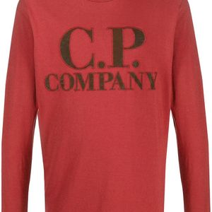 メンズ C P Company ロゴ スウェットシャツ レッド