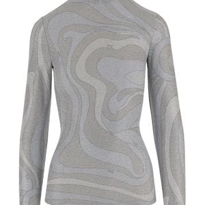 Emilio Pucci Grey Patterned Top